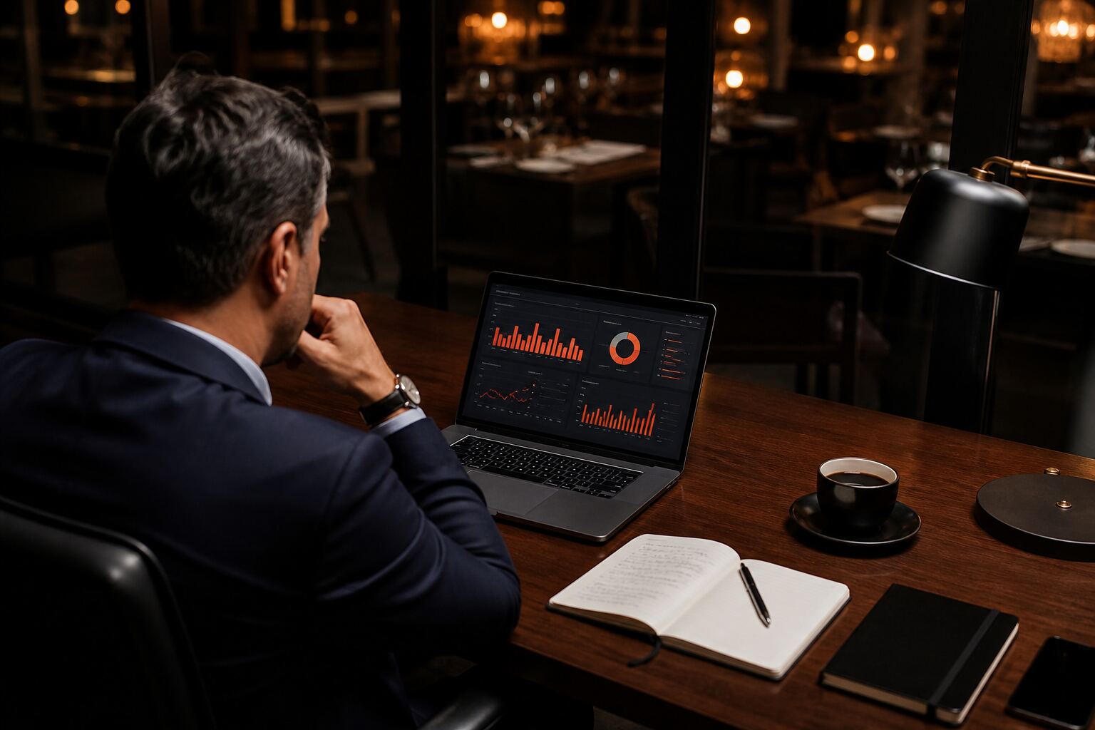 Manager consultant les performances du restaurant